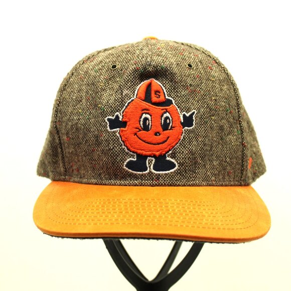 Zephyr Syracuse Orangeman College Hat Brown Tweed Orange Bill Adjustable Strap - Picture 2 of 8